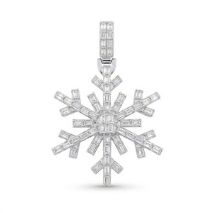 Collier Fleur en Argent 925 avec Diamant de Laboratoire SHRAMAN DIAMOND, Pendentif Fin, Coupe Émeraude, Plaqué Or, Luxe, Logo Personnalisé, Unisexe - Product Image 3