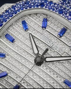 Reloj Mecánico de Lujo para Hombre, Caja de Acero Inoxidable de 40 mm, Esfera de Cristal de Zafiro, Detalles de Diamantes Azules Luminosos, Botón de Presión, Moderno - Product Image 5