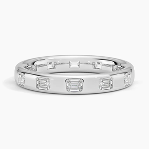 Elegante Anillo de Boda de Plata de Ley 925 Chapado en Oro con Moissanita para Mujer, Anillo de Eternidad Clásico, Joyería de Compromiso - Product Image 1