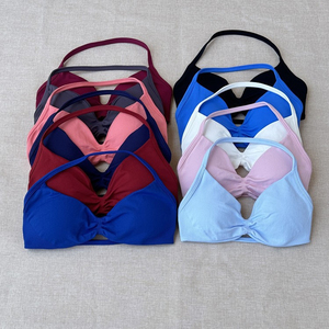 สปอร์ตบราไร้ตะเข็บสำหรับผู้หญิง ผ้าเนื้อยืด ใส่สบาย รองรับการออกกำลังกาย เหมาะสำหรับวิ่ง ฟิตเนส ยิม เทรนนิ่ง เสื้อชั้นในระบายอากาศได้ดี - Product Image 4