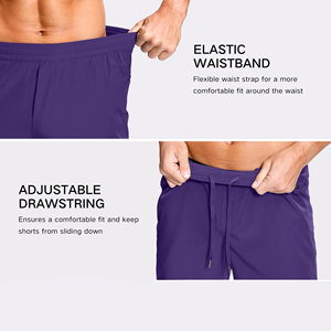 Pantalones Cortos Deportivos Casuales para Hombre Hechos a Medida, de Lona Sólida, de Alta Calidad, de Secado Rápido, Elásticos en 4 Direcciones, Servicio OEM - Product Image 5