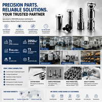 Pièces micro de précision OEM en acier inoxydable usiné CNC suisse sur mesure, avec goupille étagée, épaule, goujon, raccord à barbillon et finition oxyde noir