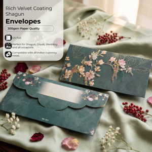Enveloppes traditionnelles Shagun pour mariages – Porte-cadeaux en argent Hongbao de qualité supérieure, enveloppes pour argent de mariage - Product Image 6