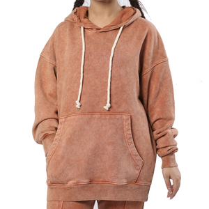 Survêtement Streetwear Unisexe Neuf Coupe Droite Délavé à l'Acide Léger Respirant Manches Longues 100% Coton à Capuche Zippé Vente en Gros - Product Image 1