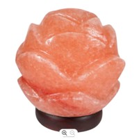 Lampe en sel de l'Himalaya en forme de fleur, artisanat naturel sculpté, décoration d'intérieur, Sian Enterprises SE-8874