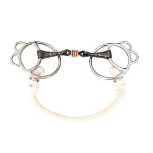 Bridon Western en fer doux avec embout en cuivre à rouleaux - Product Image 1