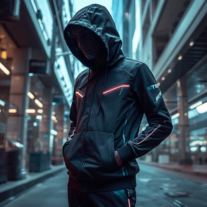 <b>Tech</b> Hoodie Lightweight Performance Hoodie Water-Resistant Athletic Zip Pullover with OEM ODM Customization - Product Image 3