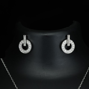 สร้อยคอแฟชั่นผู้หญิงทรงกลมพร้อมจี้เงินแท้ 925  แบบไม่ก่อให้เกิดอาการแพ้  พร้อมสายสร้อยแบบกล่อง - Product Image 5