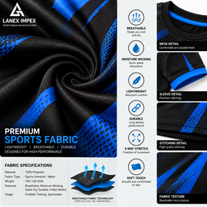 Ensemble de maillots de football de sublimation de haute qualité, maillot et short de football personnalisés, vêtements de sport à séchage rapide pour les équipes professionnelles - Product Image 5