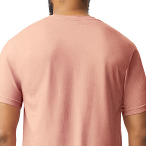 เสื้อยืดผู้ชาย CVC สีชมพูอมเทา ผ้าคอตตอนผสมพรีเมียม แขนสั้น ระบายอากาศได้ดี น้ำหนักเบา สวมใส่สบาย เสื้อเปล่าไม่มีลาย - Product Image 4