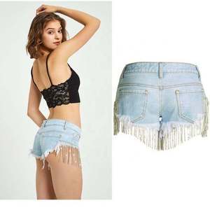 Jeans Cortos de Mezclilla para Mujer, a la Moda, de Verano, Sexys, de Cintura Media, con Botones, Transpirables, Casuales, Rectos, de Alta Calidad - Product Image 2