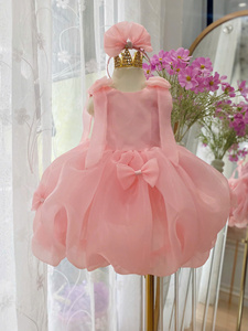 Vestido de Princesa Casual Personalizable OEM/ODM, Ecológico, Transpirable, para Niñas de 1 Año, Maxi sin Mangas, Halter, con Capas Flotantes 3D - Product Image 2
