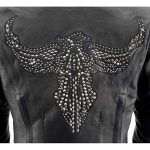 Chaqueta de Motociclista de Cuero SAMROZ SPORTS Unisex, Estilo Scooter, Deportiva y Elegante, Reflectante, para Otoño/Invierno - Product Image 5