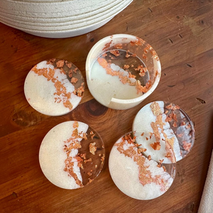 Sous-verres en résine faits à la main, modernes, personnalisables, épais, résistants à la chaleur, réutilisables, pour la décoration de table à la maison, fabrication artisanale impériale - Product Image 1