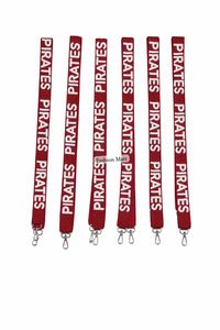 Correa de Tela con Gancho Metálico, Diseño Pirata, Duradera, Color Rojo con Texto en Relieve - Product Image 4