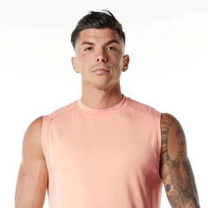 Camisetas de tirantes premium para hombre, de gimnasio, acanaladas, tallas grandes y altas, color rosa, para hombre, camiseta de tirantes oversize para hombre - Product Image 3
