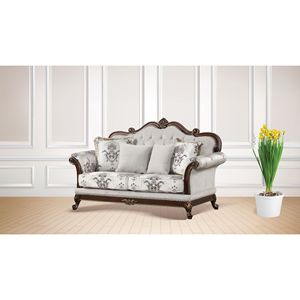 Set da soggiorno con bottone bianco 5 pz stile tradizionale Gloria - Product Image 3