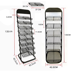 Retail Store Heavy Duty Iron Floor Stand Display <b>Rack</b> 4-5 Shelves Solid Shelf for Grocery Store Convenience Store Warehouses - Product Image 3