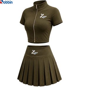 Conjuntos de Ropa de Verano para Mujer, Estilo Urbano, Personalizados, de Moda, con Chaqueta de Manga Corta con Cierre y Conjunto de Falda y Pantalones Cortos - Product Image 4