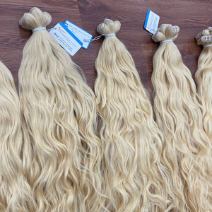 Oferta Navideña, Extensiones de Cabello Humano Virgen Vietnamita 100%, Cabello Natural Ondulado en Trama, Paquete de Cabello Rubio de Alta Calidad - Product Image 1