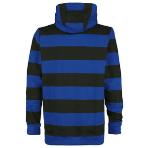 Sweat-shirt unisexe à capuche rayé 100% coton, coupe classique, pull décontracté avec poche, sweat-shirt en coton tricoté pour l'automne - Product Image 2