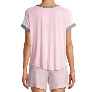 Conjunto de 2 Piezas de Camiseta y Pantalones Cortos de Lona Sólida Casual para Mujer, a la Moda, de Secado Rápido, 100% Algodón, de Alta Calidad, Personalizable - Product Image 2