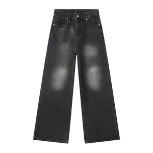 Custom Men's Denim Pants 100% Cotton Casual Jeans Straight Leg Vintage Washed Trousers OEM ODM Wholesale Manufacturer - Product Image 2