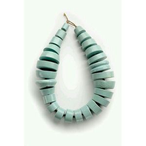 Collier élégant en résine et bois avec cristaux, finition raffinée, accessoires tendance - Product Image 1