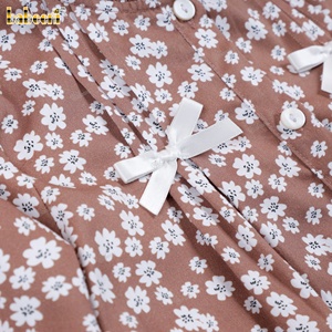 DR4505 - Blusa con Volantes Florales Pequeños, Suéter Cárdigan de Lana, Ropa de Invierno Personalizada para Bebé Niña, Bordado ODM - Product Image 3
