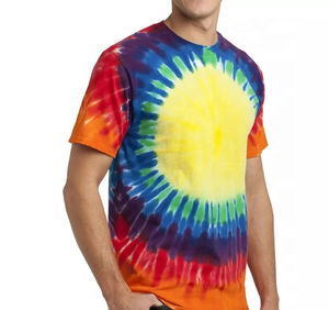 Camiseta Tie Dye 100% algodón de alta demanda para hombre, corte holgado, estampada, moderna, nueva moda, al mejor precio. - Product Image 5