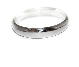 Solid 925 Sterling <b>Silver</b> Polished Hinged Cuff <b>Bangle</b> Bracelet | Classic Minimalist Fine Jewelry Gift <b>for</b> <b>Men</b> - Product Image 1