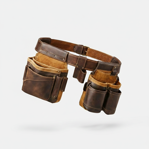 Cinturón de herramientas de cuero de alta calidad, personalizado, de lujo, para electricistas, profesionales, contratistas, industrial, en venta. - Product Image 2