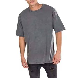 T-shirt Homme Col Rond 100% Coton Style Formel Ample 230 g/m² Tricoté Peigné Personnalisable Épaules Tombantes En Gros En Stock - Product Image 1