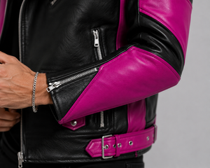 Premium Leather Biker <b>Jacket</b> for <b>Men</b> Classic Moto Style Durable Construction Comfortable Everyday Fashion Wear Front - Product Image 5