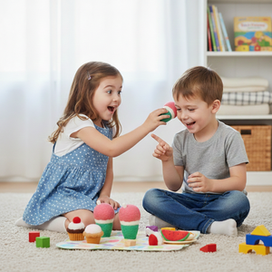 Jouet en feutre de laine fait main pour enfants, en forme de crème glacée - Jouets d'imitation en feutre de haute qualité - Product Image 4
