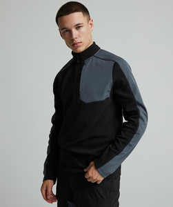 Camiseta Deportiva de Manga Larga para Hombre, con Cierre de Cremallera, Secado Rápido, Transpirable, de Poliéster Elástico, Informal, para Gimnasio - Product Image 4