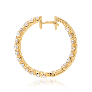 Pendientes de Aro de Oro de 14K con Diamantes Cultivados en Laboratorio, 2.45 CT, Diamantes Redondos, Joyería Fina de Lujo para Mujer, Chapados en Rodio, Proveedor Mayorista - Product Image 4