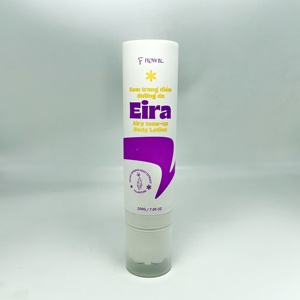 Tube en plastique PE du Vietnam avec bouchon roll-on à 5 billes et capuchon brosse en silicone pour emballage de crème capillaire, cutanée et autres usages - Product Image 2