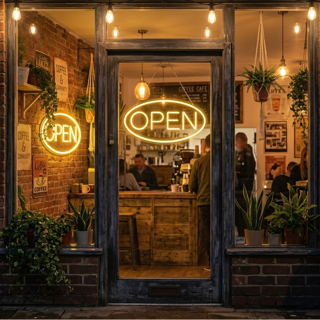Custom LED Neon Sign with Digital Temperature Display, Acrylic Illuminated Beer Light, Energy Saving Wall Mounted