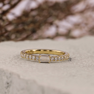Anillo de Compromiso y Boda para Mujer con Diamante Cultivado en Laboratorio, Corte Baguette, 10K, 14K, 18K, Oro, 0.34CT, 0.53CT, 0.84CT, IGI D Vs1, Scarlett - Product Image 1