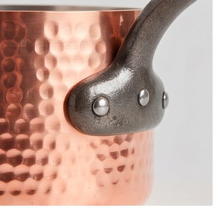 Copper Sauce <b>Pan</b> With Stainless Steel Interior <b>And</b> Handle Minimalist Design Handmade For Gas <b>And</b> Induction Stoves Use - Product Image 3