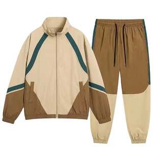 Vente directe d'usine, ensemble de survêtement en coton léger personnalisé avec logo, vêtements de sport décontractés d'hiver, ensemble de jogging unisexe, nouveau - Product Image 4