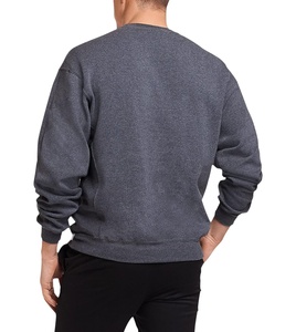Wholesale 100% Cotton Crew Neck Men's Pullover Hoodies Slim Fit <b>Sweatshirts</b> with Custom Embossed Print Winter Fleece Fabric - Product Image 2