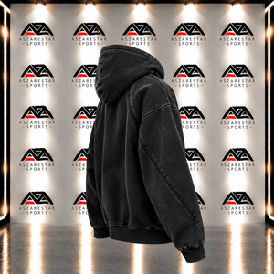 Custom <b>Men</b>’s Oversized Acid Wash <b>Black</b> Zip-Up Hoodie Graphic Gothic Streetwear Sweatshirt - Product Image 6