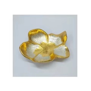 Bol à fruits secs en métal contemporain, plat de service pour en-cas de qualité supérieure, accent décoratif de table, article cadeau - Product Image 2