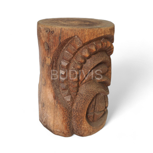 Tabouret de café en bois sculpté Tiki classique, fait main, mobilier tribal pour la vente en gros, accent de décoration intérieure et d'ameublement - Product Image 4