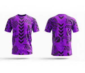 เสื้อยืดพิมพ์ลายแบบซับลิเมชั่นคุณภาพสูง ชุดกีฬาแบบสั่งทำ |   ไซส์ผู้ชาย ผู้หญิง และเยาวชน |   ชุดกีฬาฝึกซ้อมน้ำหนักเบา แห้งเร็ว - Product Image 3