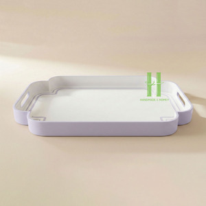 Plateau en laque vietnamienne de luxe, fait main, laque brillante, pour la décoration de resorts et de villas, fabricant OEM - Product Image 3