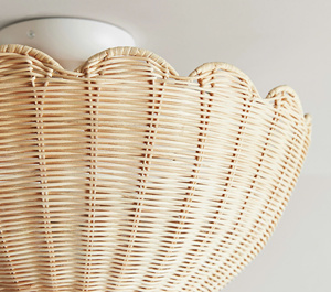 New Arrival Handmade Rattan Bell Shape Ceiling <b>Light</b> Cover <b>Boho</b> Style Eco-Friendly Lamp <b>Shade</b> for Living Room Bedroom Decor - Product Image 5