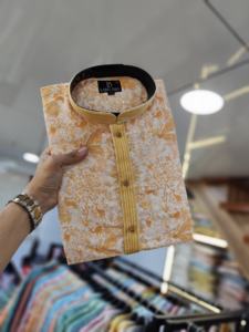 Kurta pour homme en pur coton, style Lucknowi, avec broderies et impression numérique |   Vêtements ethniques traditionnels pour Diwali, mariage et fête - Product Image 4